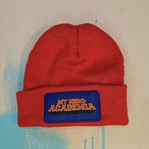 My Hero Academia Red‎ Beanie Anime Cuffed Hat CultureFly Knit Cosplay One Size